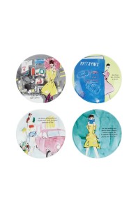 Plates in the Kate Spade New York "places to go" series.