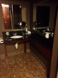 Sheraton Syracuse University bathroom sink/vanity.