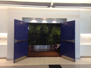 The beckoning entrance of The Centurion Lounge at the Las Vegas airport.