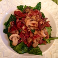 Warm Bacon Mushroom Salad