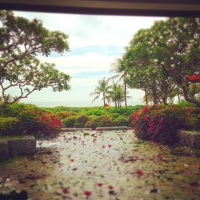 View beyond the lobby at the Grand Hyatt Bali.