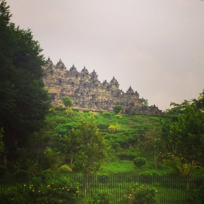One last look at Borobudur from the resort side.