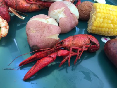 Crawfish on the plate